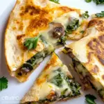 Baked Spinach Mushroom Quesadillas