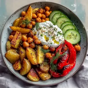 Classic Mediterranean Roasted Vegetables Bowl - theamazingfood