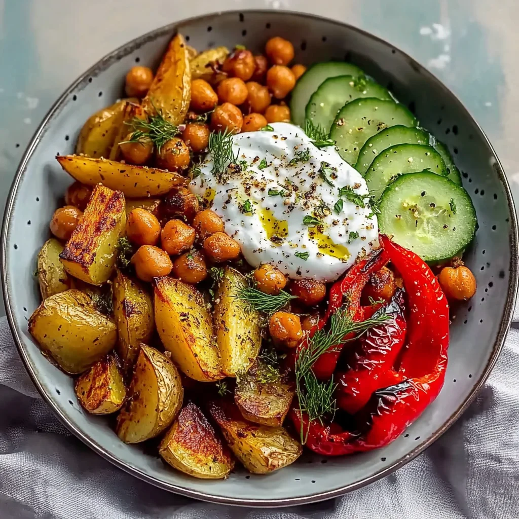 Classic Mediterranean Roasted Vegetables Bowl - theamazingfood