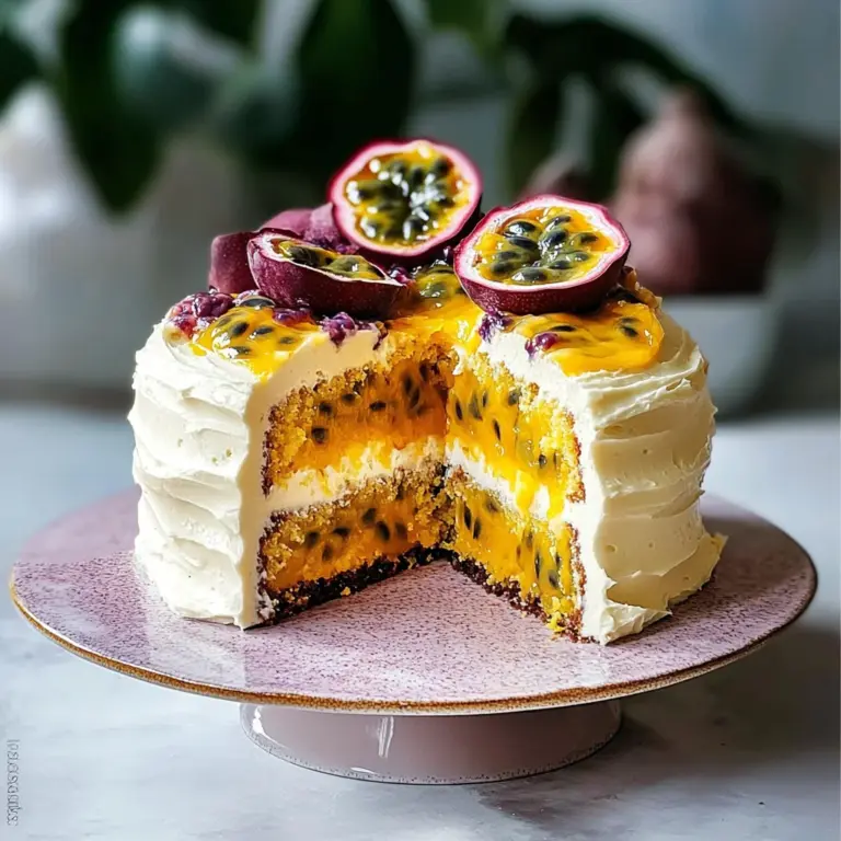 Delightful Passion Fruit Cake with Creamy Frosting Power