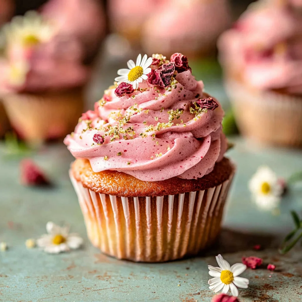 Double Strawberry Cupcakes