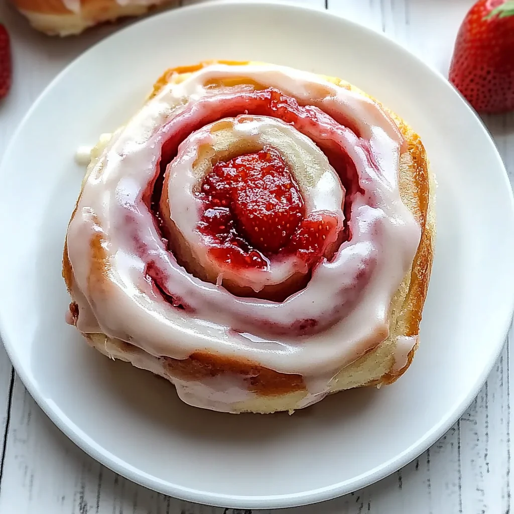 Fluffy Strawberry Rolls