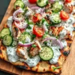 Greek Chicken Flatbread