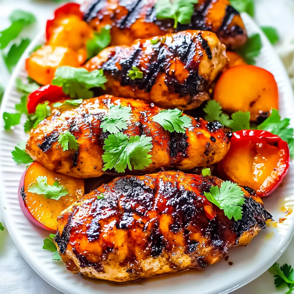 Grilled Chili Peach Chicken