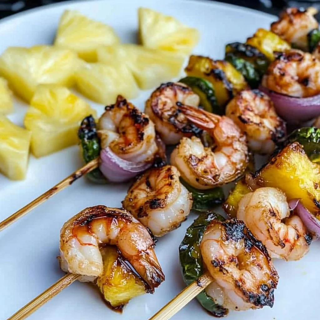 Grilled Teriyaki Shrimp Kebabs