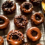 Homemade Baked Frosted Chocolate Donuts