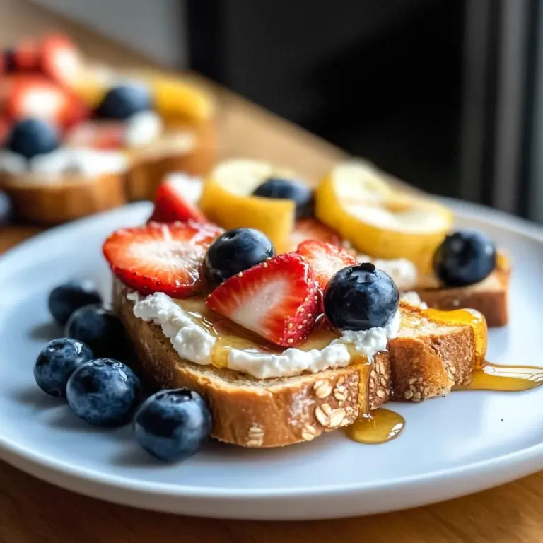 Honey Drizzled Ricotta & Fruit on Toast