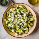 Italian Shaved Zucchini Salad with Feta