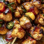 Jalapeno Peach Chicken Skewers