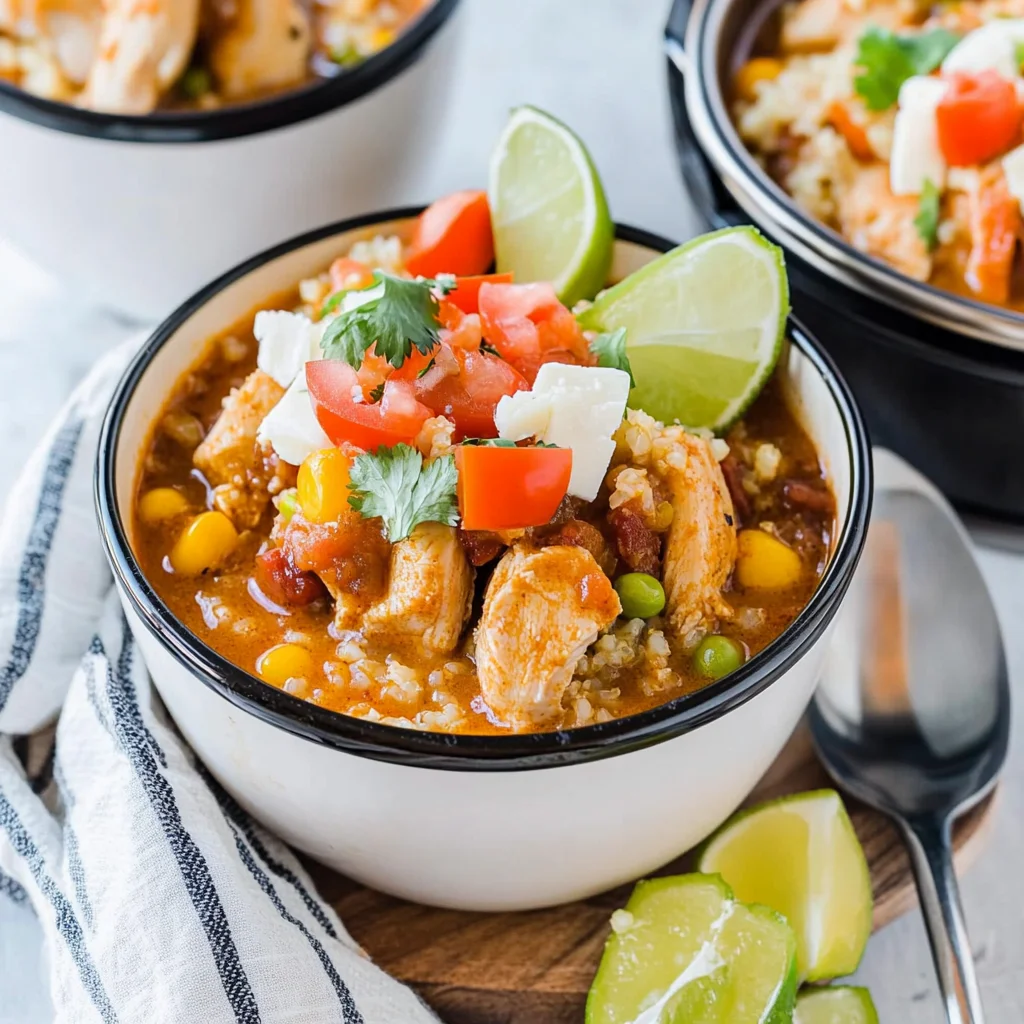 Keto Spicy Chicken and Rice Bowls in the Instant Pot