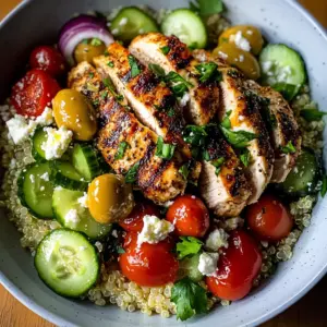 Mediterranean Lemon Chicken Bowls: A Flavorful Delight!