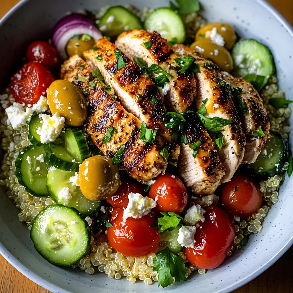 Mediterranean Lemon Chicken Bowls: A Flavorful Delight!
