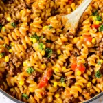 One Pot Cheesy Taco Pasta