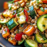 Red Pepper Zucchini Farro Salad