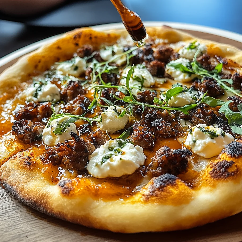Sausage Ricotta Honey Hot Pizza in 5 Easy Steps for the Ultimate Sweet-Heat Slice