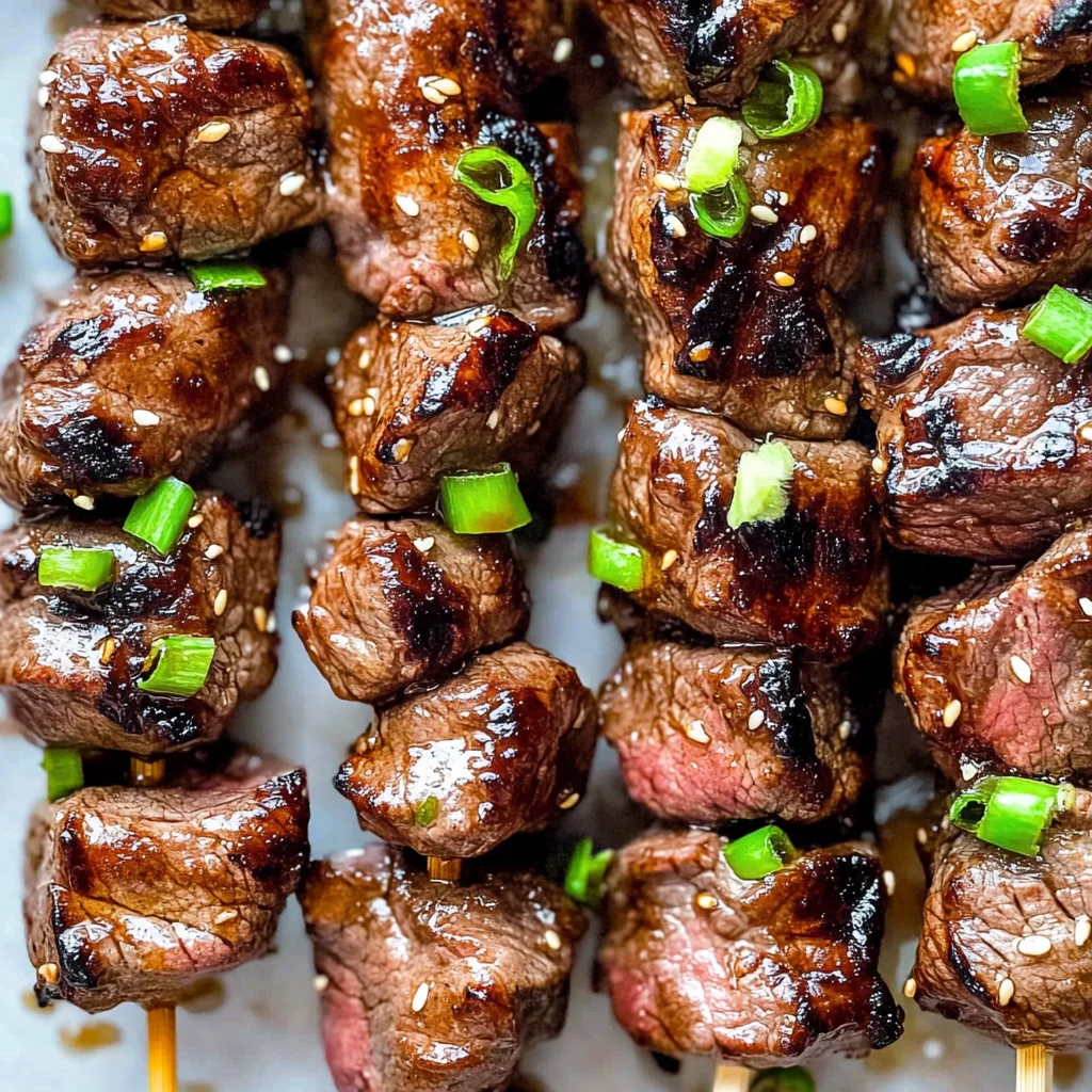 Sesame Ginger Steak Skewers