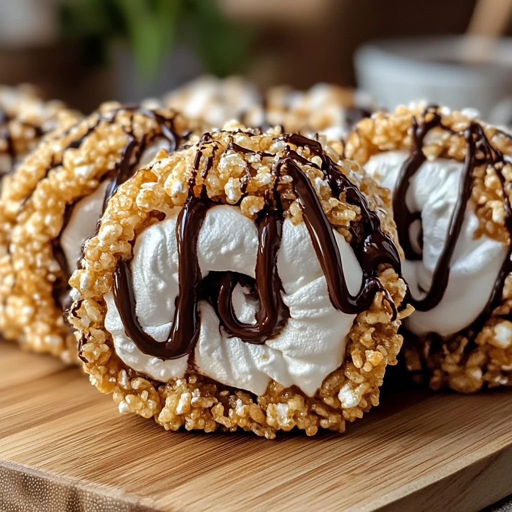 S’mores Rolled Rice Krispie Treats