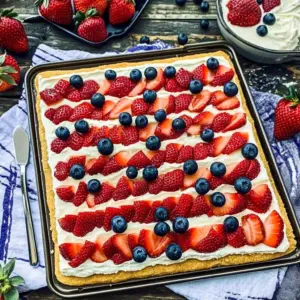 Sugar Cookie Flag Fruit Pizza