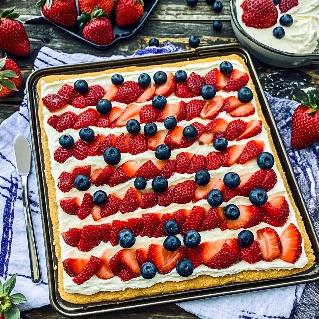Sugar Cookie Flag Fruit Pizza