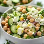 Tasty Chickpea Cucumber Feta Salad