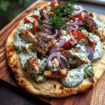 Greek Chicken Flatbread