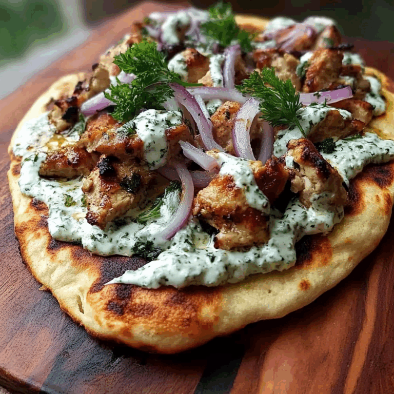Greek Chicken Flatbread
