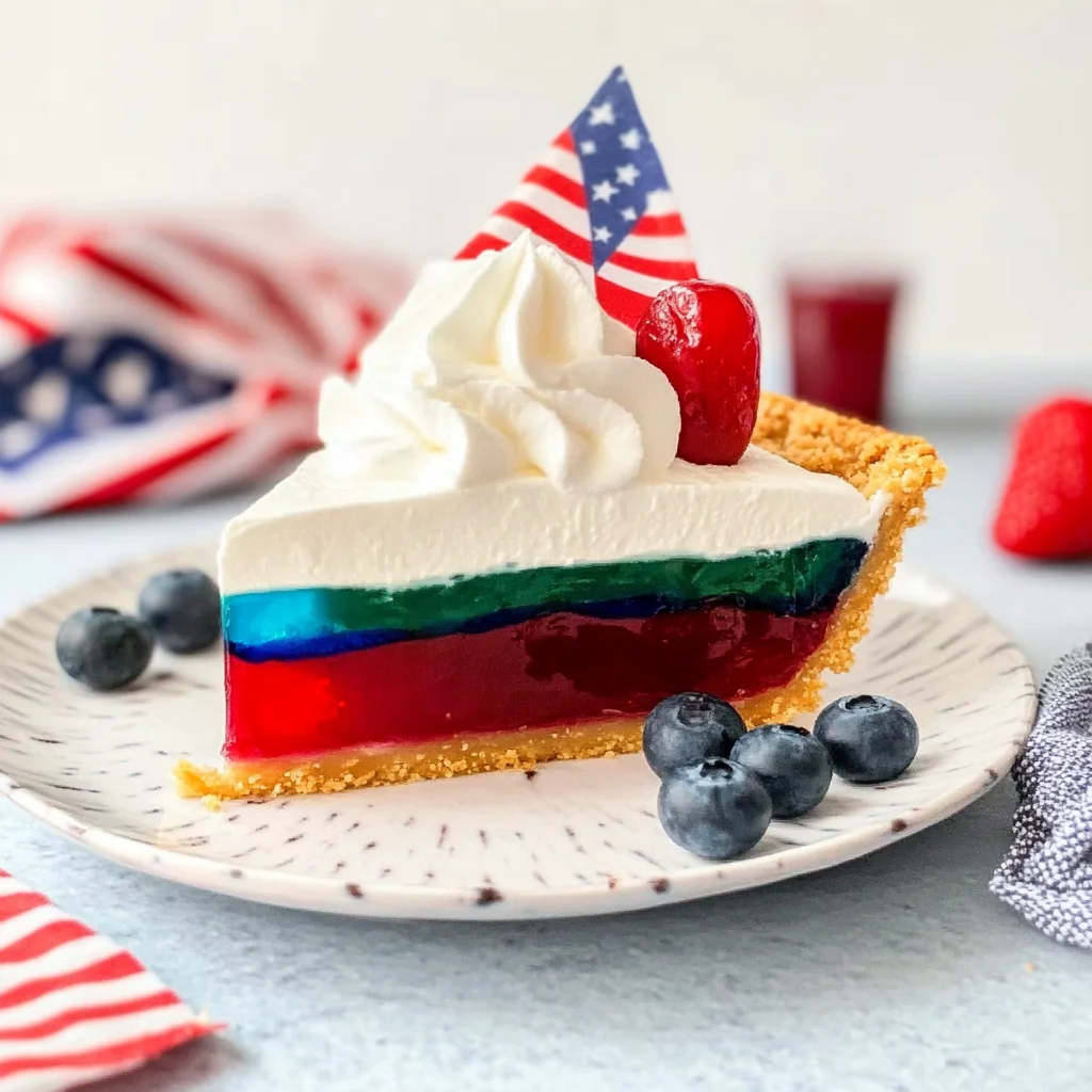 4th of July Patriotic Jello Pie