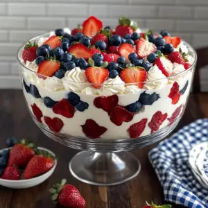 4th of July Trifle Recipe (Easy Patriotic Dessert)